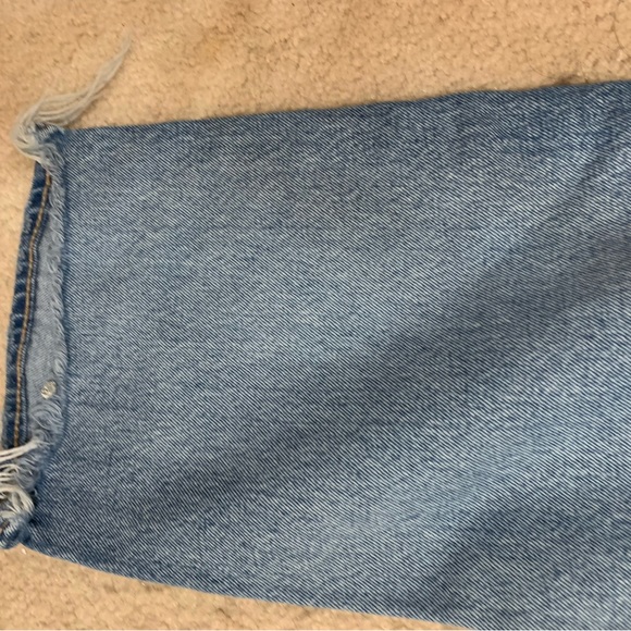 Moussy Womens Tapered Jeans Blue Distressed Medium Wash High Rise Denim Japan 26 - Picture 7 of 10